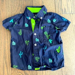 Baby boys Andy & Evan cactus button down shirt